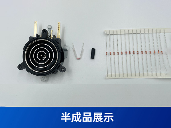 全自動二極管套膠管熱縮鉚接機 自動上料/自動組裝/熱縮/下料